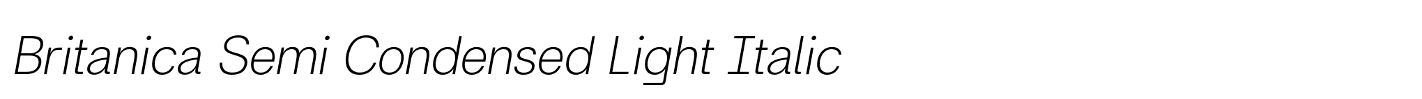 Britanica Semi Condensed Light Italic image